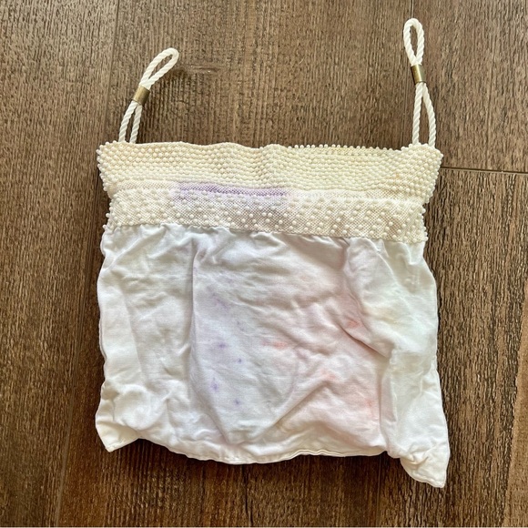 1960 Red and Blue Beaded Drawstring Bag - Picture 6 of 9